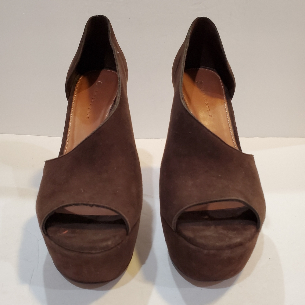 EUC Leifsdottir Brown Wedge Shoes - Picture 5 of 6